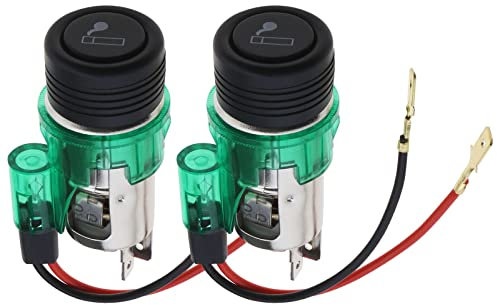 SG Store 2 x Zigarettenanzünder-Stecker, Ersatz-Zigarettenanzünder-Stecker und Buchse, passend für DC 12 V Fahrzeug-Zubehör