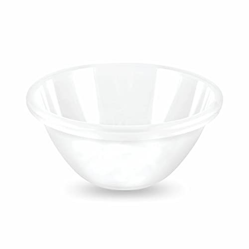 Lot de 2 bols à mélanger ronds en plastique pour la cuisine et la pâtisserie, mesure 20 cm, base antidérapante, bol de cuisine compact multi-usage pour mélanger la pâte, les fruits, le pop-corn, la