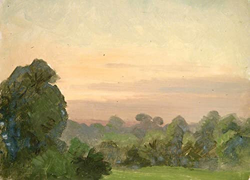 FADISA Deko Kunstdrucke Wandbild Leinwandbild Berühmte Gemälde Alberi e Cielo Calmo Sidney H. Sime für Heimtextilien 60x90cm