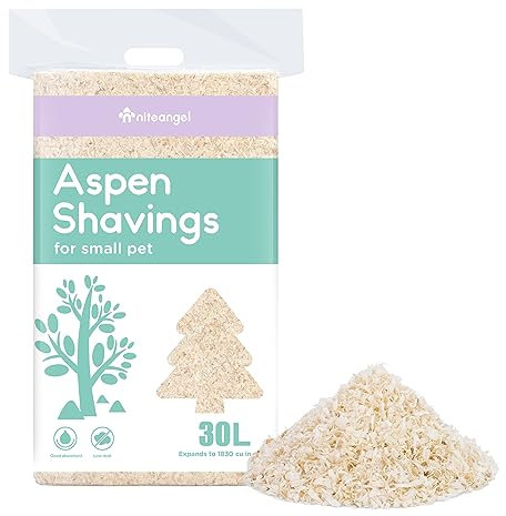 Niteangel Aspen Shaving Hamster Beddings for Syrian Dwarf Hamster Gerbil Mice Degu Rat Rabbit Bunny Guinea Pig Chinchilla Hedgehog or Other Small Pets