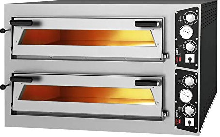 GGM Gastro | PDP44 | Elektro Pizzaofen - 4+4x 35cm - Manuell