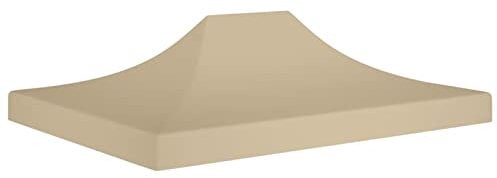 BaraSh Techo de Carpa para Celebraciones Beige 4x3 m 270 g/m² Funda de Repuesto para toldo de Techo toldo Repuesto para cenador velador Plegable