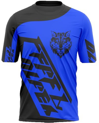 FFFF & OLFEH Herren Kurzarm Downhill Jersey Mountainbike MTB Top,Radfahren Jersey Herren Mountainbike Motocross Jersey MTB T-Shirt (PN2,3XL)