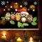 Wandtattoo Loft Fensterbilder Weihnachten mit 5 Eulen auf Ast Motiv – Wiederverwendbar – A4 Bogen, 37 Sticker – Weihnachstdeko Fenster Kinderzimmer, Weihnachtsbilder Fenster, Fensterbild Winter