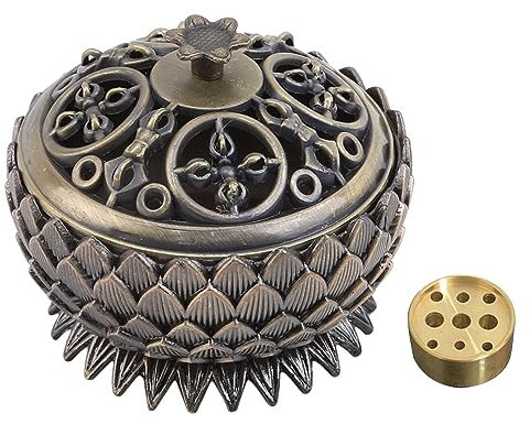 FEMONGY Quemador de Incienso, Porta Incienso, Quemador Incienso, Soporte Incienso, Lotus incensario, Loto Quemador Incienso para la decoración de la casa de té de la Oficina en casa, 7 * 6 cm