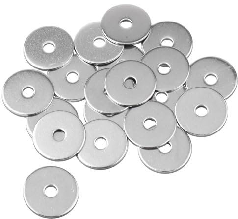 Caianwin Arandelas M5, 20 unidades, M5 x 25 mm, arandelas grandes, de acero inoxidable, arandelas de metal, arandelas en U para tornillos M5, tuercas m5 y varillas roscadas m5