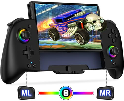 Elegamefy Switch Pro Controller, Handheld Switch Controller mit Turbo/1000mAh/6-Achsen-Gyro/Vibration/Programmierbare Switch Wireless Controller für Nintendo Switch/OLED