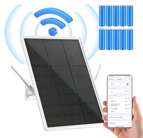 SECULINK Router Solare 4G LTE Hotspot WiFi 2.4Ghz Punto di Accesso Wireless VSIM e Slot per Scheda SIM Batteria Integrata da 26000mAh IP66 Impermeabile per Esterni per Telecamera di Sicurezza