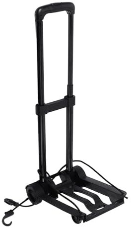 Zusammenklappbarer, Tragbarer Sackkarren mit Einziehbarer Spurstange, Rollwagen mit Großer Kapazität Zum Einkaufen, Reisen. und Stabil