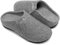 ERGOfoot Orthopedic Plantar Fasciitis Slippers with Arch Support, Non-slip Wool House Slippers for Indoor Outdoor(Grey UK 5)