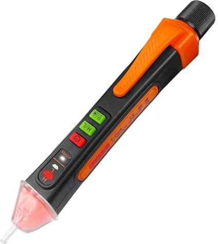 Gvolatee Cercafase Senza Contatto, Cerca Fase Elettronico Professionale, Penna Tester di Tensione e Corrente, Rilevatore di Fase con Allarme del Cicalino, Sensibilità Regolabile 12-1000V/48V-1000V