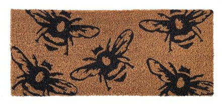 My Mat Coir Insert Buzzy Bees, Perfect for Indoor and Outdoor Use, Large Welcome Mat for Front Door, Entryway and Patio 23x53cm