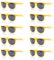 NICO Europe 10x Sonnenbrillen für Herren & Damen, Gelb, 100% UVA- und UVB-Schutz