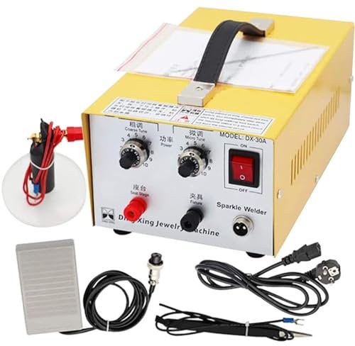 FANYING Saldatrice a Punti 2 in 1 Pulse Sparkle Laser per Gioielli, Macchina per Saldatura Portatile Mini per Oro/Argento/Platino,30A