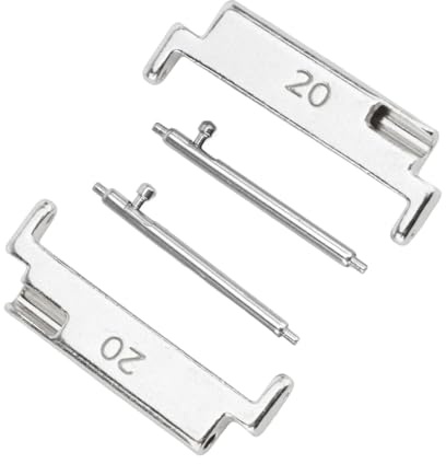 ZJchao Metal Watch Band Adapter 22mm, Replacement Connectors, Snap On Easy to Switch for 20mm Interface to 22mm Watchband Spring Bars Included