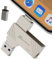 Clé USB pour iPhone 512 Go, Clé USB C pour Smartphone, 4 en 1 métal, bâton de mémoire pour PC, Ordinateur Portable, Smartphone, USB 3.0 Photo Stick for Phone (Argent, 512GB)