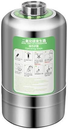 Kit de sistema de generador de CO2 de 1 litro, sistema de generador de cilindro de acero inoxidable de CO2, kit de reactor para plantas y acuarios