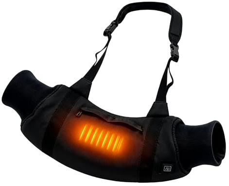 Heated Hand Warmer Pouch with Adjustable Strap,USB Electric Portable Heated Hand Muff with 3 Gear Temperature, Zipped Pocket for Outdoor, Hiking, Hunting