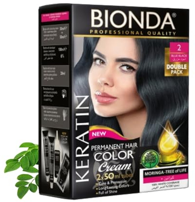 BIONDA Professional Tinta Capelli 2 Blu nero 200 ml Cheratina