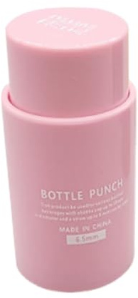 perfk Bottle Cap Hole Puncher Punching Tool Juice Beverage Lid Hole Punch for Kitchen, Pink