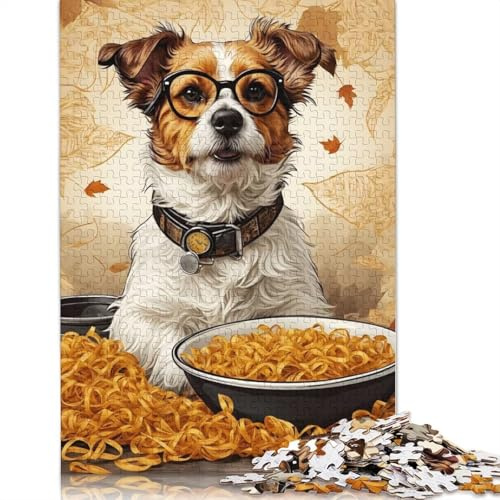 1000-teiliges Puzzle für Erwachsene, Jack Russel Dog Puzzle, Kinder, Holzpuzzle, Familienunterhaltungsspielzeug, 1000 Stück (75 x 50 cm)