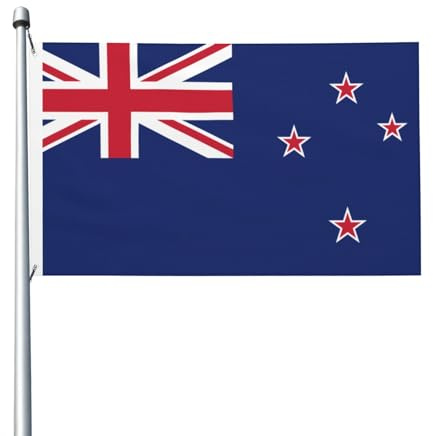 90 x 152 cm doppelseitige Neuseeland-Flagge, bedruckte Flagge, Party-Dekoration, Flagge mit Ösen, geeignet für Partys und Terrassendekorationen