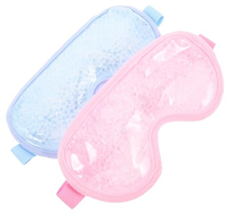 TOYZFRIENDY 2 Stück Gel Augenmaske Kühlkompresse gegen Tränensäcke und Schwellungen Wiederverwendbar Hautfreundlich Wärme und Kältetherapie für Augenpflege und Hautpflege zu Hause