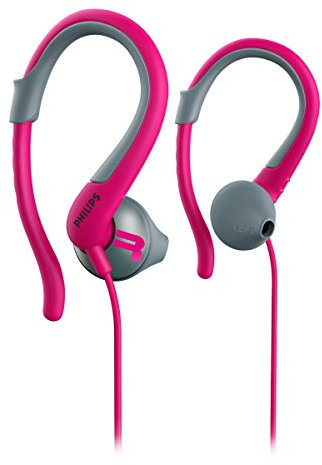 Philips Sports Hooks Headphone Gray Pink (SHQ1250TPK/27)