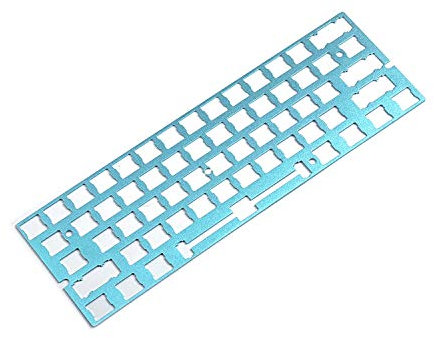 ANSI eloxiertes Aluminium Positionierplatte Unterstützung für GH60 60% Tastatur DIY Support Costar Stabilisatoren Cherry PCB Stabilisatoren (Cyan)