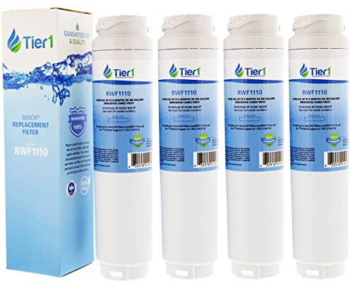 Tier1 Replacement for Bosch 644845 REPLFLTR10 UltraClarity, 644845, 9000194412, 740570, 9000077095, 9000193914 Refrigerator Water Filter 4 Pack