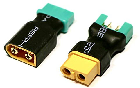 VUNIVERSUM 2x Stück Premium Adapter Set MPX 6P 6 Pin Stecker auf XT60 Buchse Male Female Goldstecker Verpolsicher für Multiplex Lipo Akku Adapterkabel Modellbau