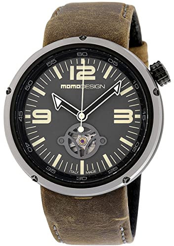 Momodesign evo Automatic Herren Uhr analog Automatik mit Leder Armband MD1011BS-32