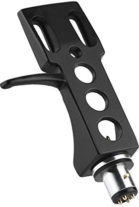 Turntable Headshell, Mount Universal LP Replacement Phonograph Head Holder Stylus Lead Wire for Magnetic Phono Cartridges.