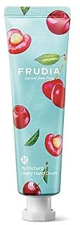 FRUDIA. My Orchard Crema Manos. Extracto de Cerezas. Hidratante y nutritiva. Calma la piel. Aroma a frutas. Textura Cremosa. Sin sensación pegajosa. Contenido 30 gr.