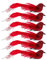 Wakauto Künstliche Vögel Glitzer Pailletten Federschaum Vögel Weihnachten Garten Statue Ornamente für DIY Weihnachtsbaum Ornament Garten Zweige Deko 6 Stück (Rot)
