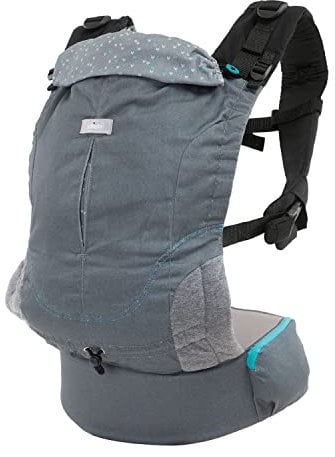 Chicco Marsupio Neonati Ergonomico Myamaki Fit, Zaino Porta Bambino dalla Nascita a 15 kg, Porta Bebè Evolutivo Multifunzione con Seduta e Pannello Regolabili, Supporto per Schiena e Collo - Grigio