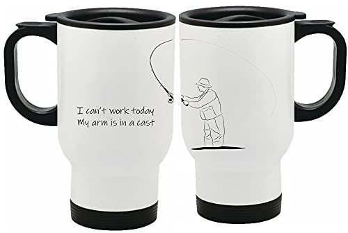 Steel Images Fisherman's Travel Mug Gift Idea Fly Fishing