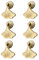 MOROBOR Ginkgo Leaf Shape Knob Handles, 6pcs Golden Drop Pendant Pull Handle,Hardware Drawer Single Hole Handle for Wardrobe Cupboard Closets Cupboard