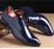 NANFAN Zapatos De Vestir De Esmoquin con Punta Puntiaguda para Hombre Mocasines Casuales Sin Cordones, Uniformes Formales, Zapatos De Vestir De Boda De Charol,Blue-44