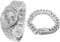 Halukakah Diamant Golduhr, Herren Platin Weiß Vergoldet 40MM Breite Römische Zahlen Wählen Quarz Armband 22cm mit Kubanischer Link Kette 20cm Armband Set, mit Geschenkbox
