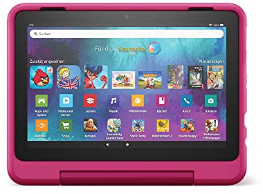 Kindgerechte Hülle von Amazon für das Fire HD 8-Tablet (nur kompatibel mit der 12. Generation, 2022), Regenbogen-Design