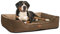 ib style Milo Hundebett, Hundekorb waschbar, Hundecouch, Schlafplatz, große Hunde, Hundesofa, Anti-Rutsch, XL Braun