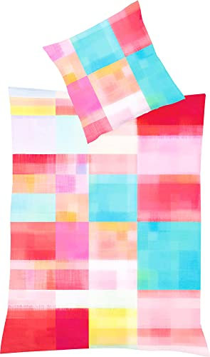 fleuresse Mako-Satin Bettwäsche Bed Art S Helmond multicolor 1 Bettbezug 155 x 220 cm + 1 Kissenbezug 80 x 80 cm