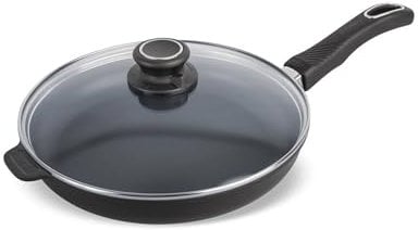 Gundel Pfannen Set Original Deckel flach, Ø 26 cm, Höhe 4,5 cm, BIOTAN-Oberfläche, PFOA-frei - abnehmbarer Designer-Stiel, Pfannen-Set