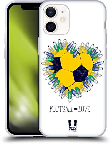 Head Case Designs Tacos De Fútbol Amor de La Pelota Caso Funda de Gel Suave Compatible con Apple iPhone 12 Mini