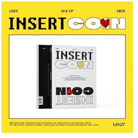 LUCY Insert Coin 3rd EP Album CD+Folding poster on pack+Photobook+Photocard+Standing photocard+Lucy coin card+Sticker+Tracking Sealed