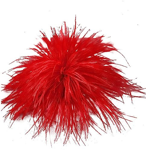 Vintage Feder Brosche,Natürliche Flauschige Straußenfeder Brosche für Frauen Mädchen Feder Ansteckbrosche Elegante Straußenfeder Trachten-Brosche Für Hochzeits Party Geburtstag Schmuck Zubehör