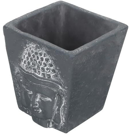 DIKACA Illuminismo Vasi Per Piante Fiore Fiori Bonsai Fioriera Rotonda Fioriera Giardino Zen Fioriera Succulenta Zen Per Fioriera Testa Di Buddha Semplice Cemento Pianta in Vaso