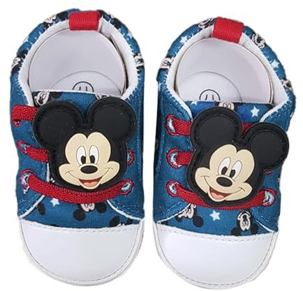 Disney Babyschuhe Micky Maus, hellblau, 0 mesi