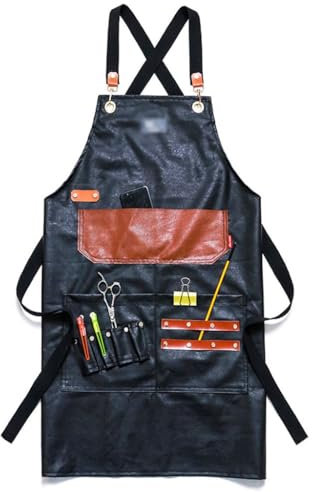 BKSK Delantales De Mujer Delantal De Barbero, Permanente del Cabello, Tinte, Maquillaje, Manicurista, Peluquería, Ropa De Trabajo for Hombres Y Mujeres Delantal De Restaurante(B)